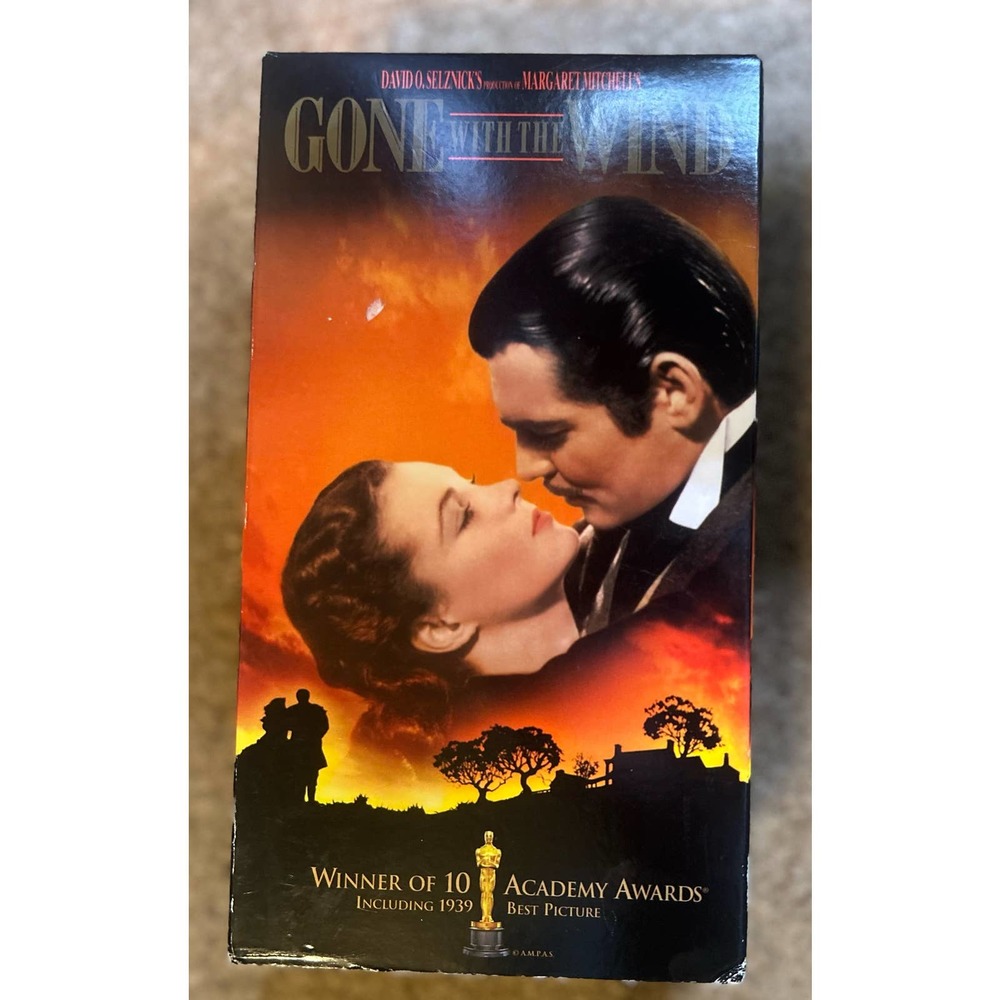 Gone With The Wind VHS 2 Tapes Set 1998 Tv Show Collectible Vintage